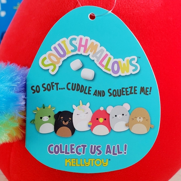 Squishmallow Paco the Red Parrot 8" UltraSoft Stuffed Animal Plush Toy NWT - Picture 10 of 12